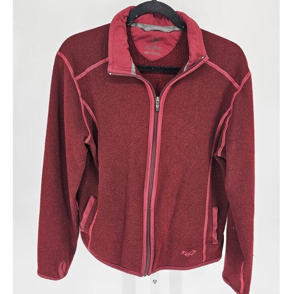 Kuhl Born in the Mountains Alpaca Fleece Full Zip Jacket Women's Size L Burgundy - Picture 1 of 3